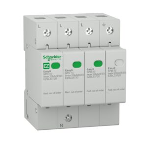 Easy9 surge arrester – 3P + N – 400 V – 20000 A, SPD, EZ9L33720, Schneider